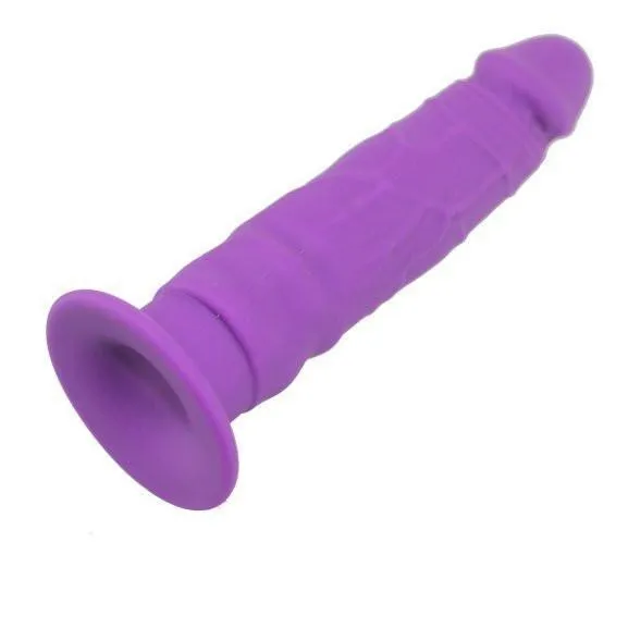 0405M      Purple Softy Real Feel Realistically Shaped Dildo