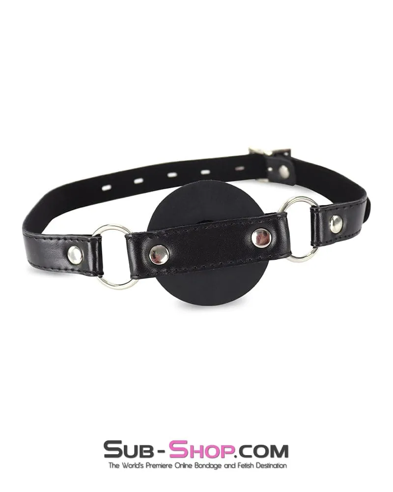 1521DL-2      Black Silicone Penis Gag on O-Rings Straps. 2 Gag