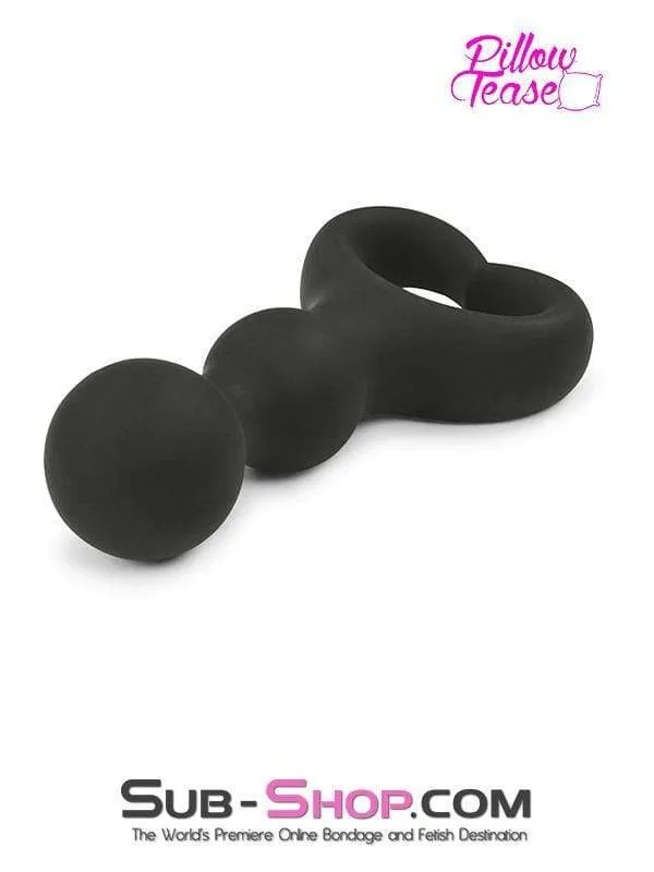 1657M-SIS      Sissy Barbie Heart Pull Ring Silicone Bumpy Anal Massager