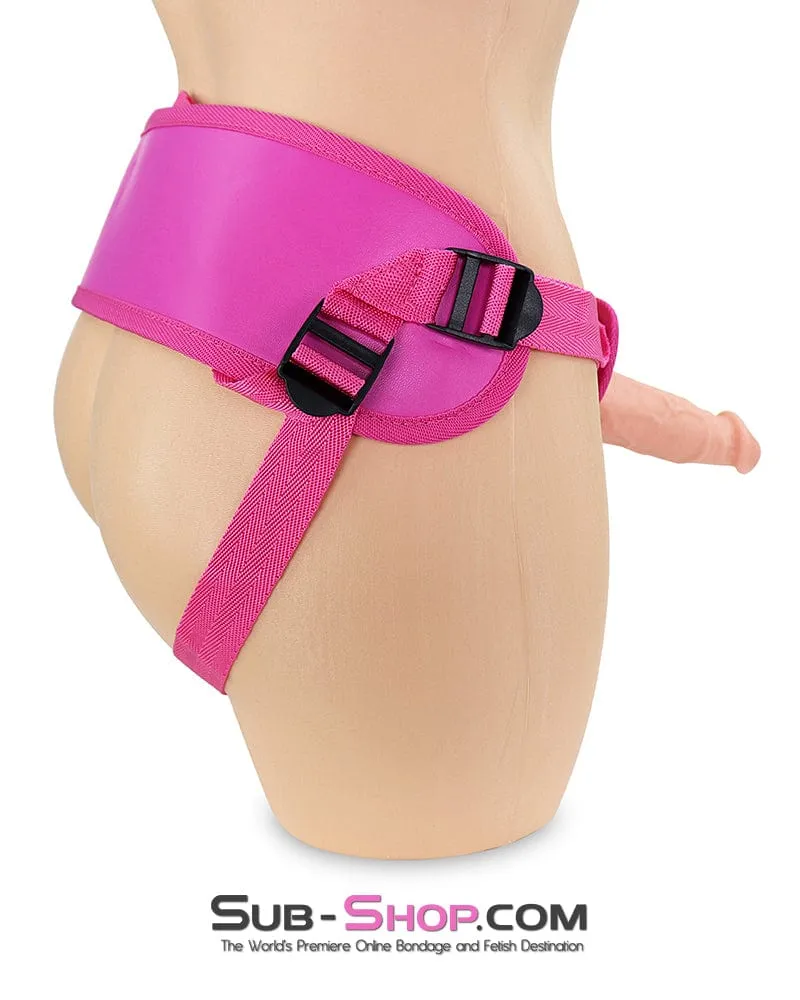 1805DL      Pink Comfort Strap-On Harness with 6.5 Realistic Suction Cup Dildo