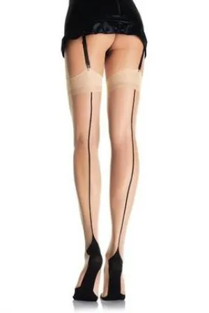 2253L      Secretary Fetish Lycra Cuban Heel Sexy Stockings - LAST CHANCE - Final Closeout!