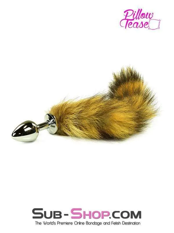 2306HS-SIS      Sissy Good Pet Foxy Furry Tail Steel Butt Plug