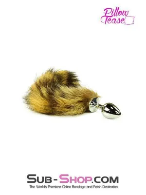 2306HS-SIS      Sissy Good Pet Foxy Furry Tail Steel Butt Plug