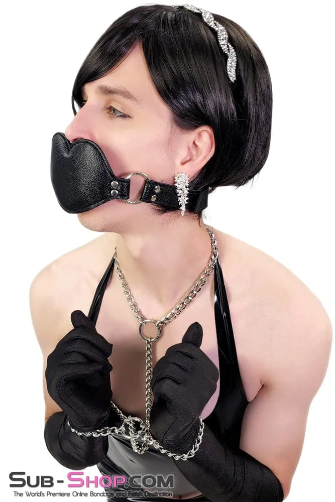2416M-SIS	Addick-tive Black Padded Panel Sissy Mistress Slave Penis Gag
