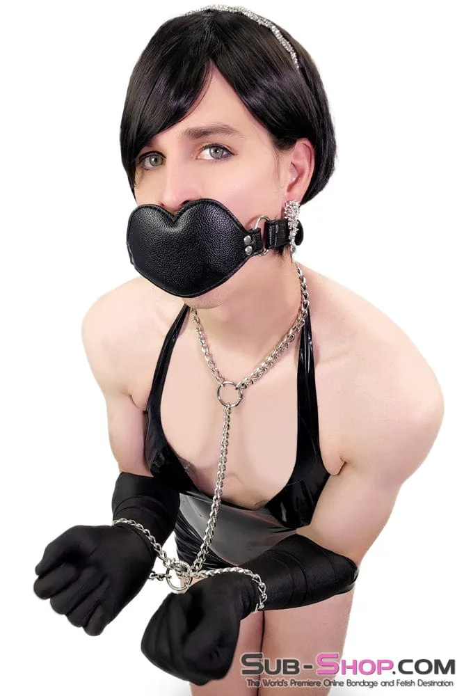 2416M-SIS	Addick-tive Black Padded Panel Sissy Mistress Slave Penis Gag