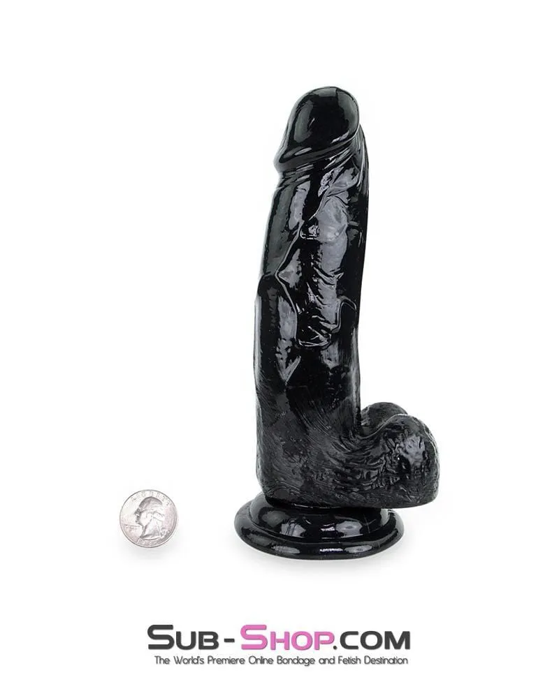 7261M-SIS      Sissy Boi 7 Super Man Realistic Veined Black Suction Cup Dildo