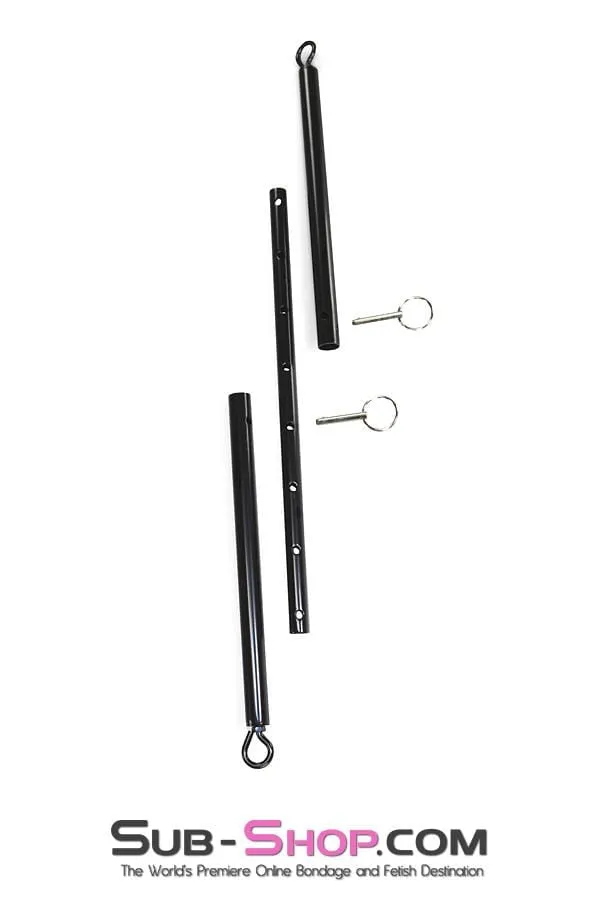 7711HS     Adjustable Bondage Spreader Bar. Black