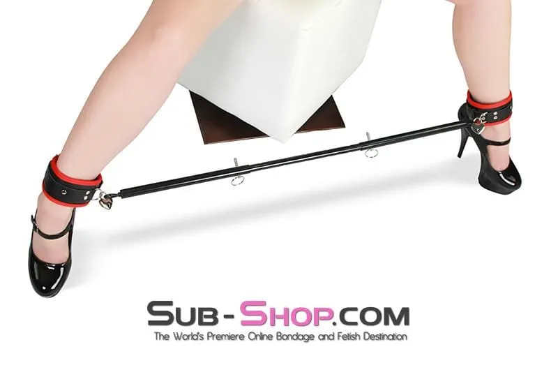 7711HS     Adjustable Bondage Spreader Bar. Black