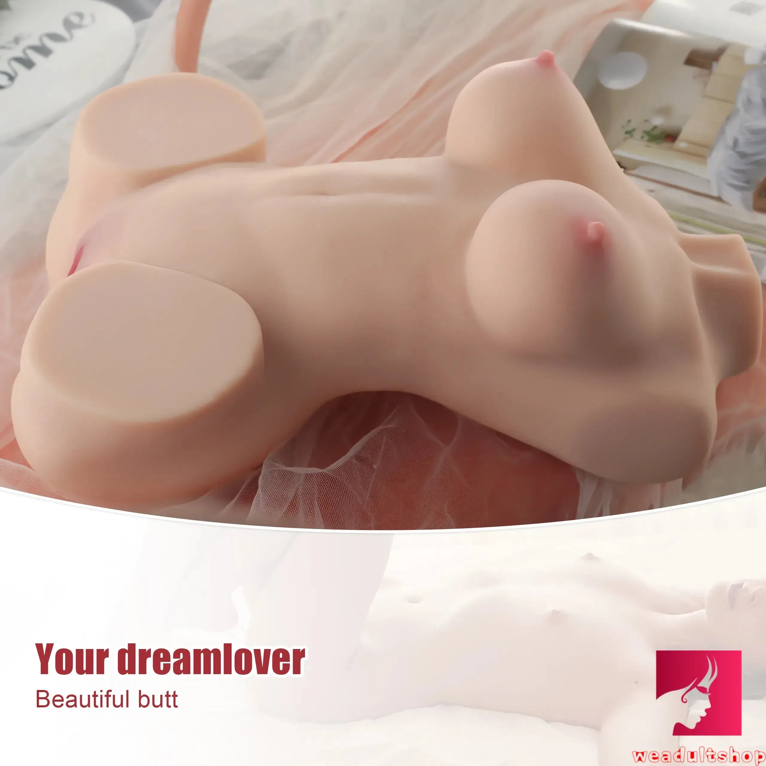 9.45lb Realistic Real Touching Feeling TPR Sex Doll Torso For Breasts Sex