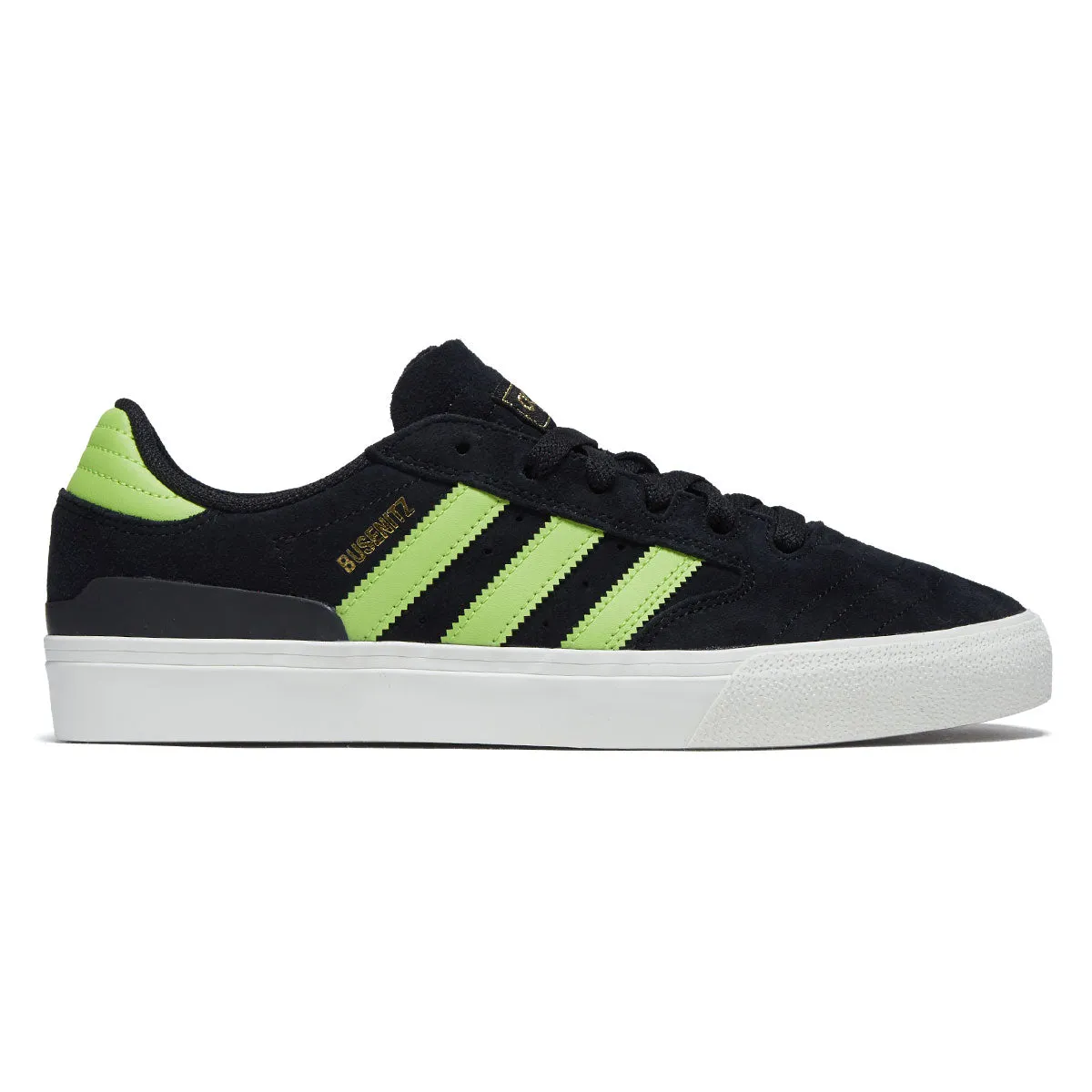 Adidas Busenitz Vulc II Shoes - Core Black/Semi Solar Slime/Gold Metallic