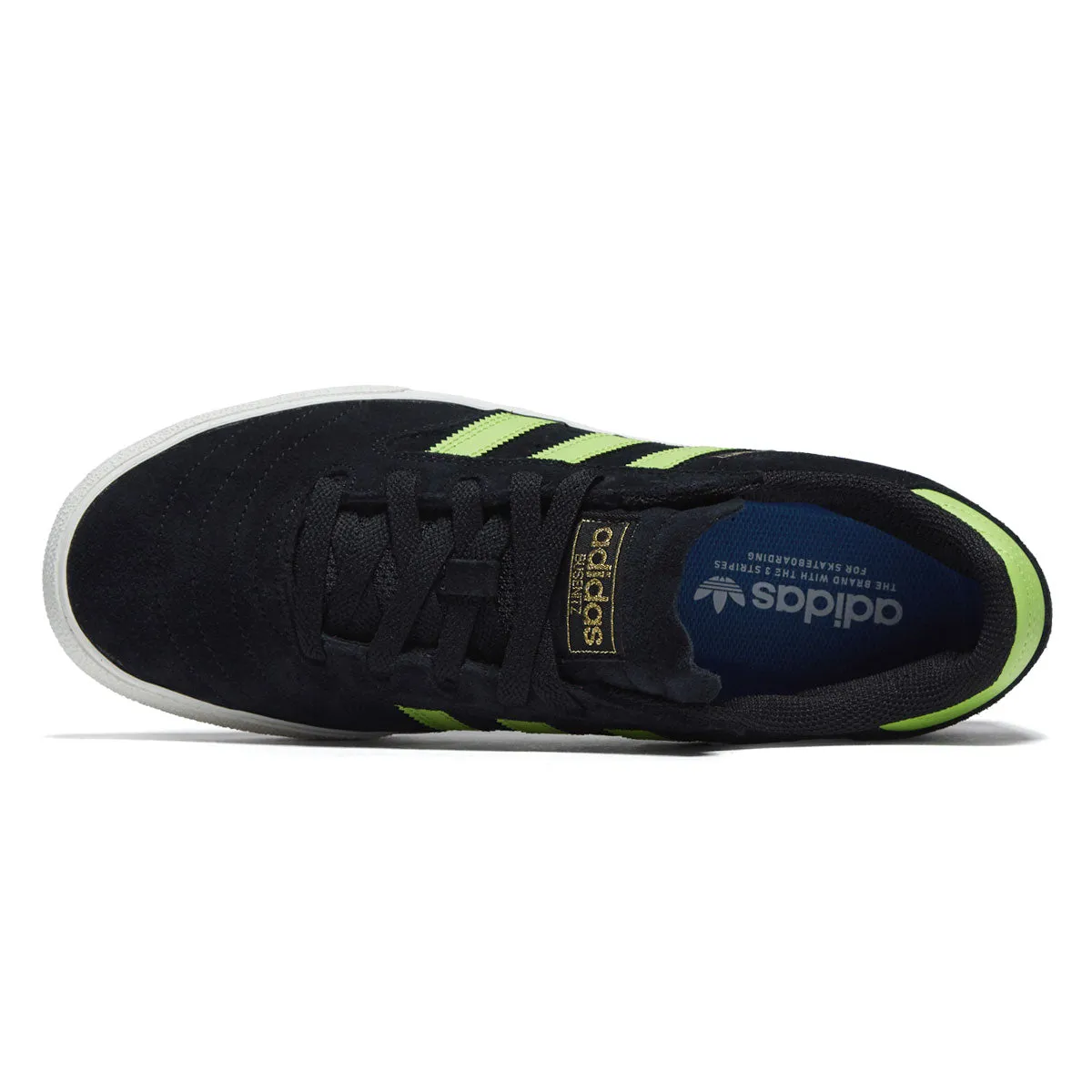 Adidas Busenitz Vulc II Shoes - Core Black/Semi Solar Slime/Gold Metallic