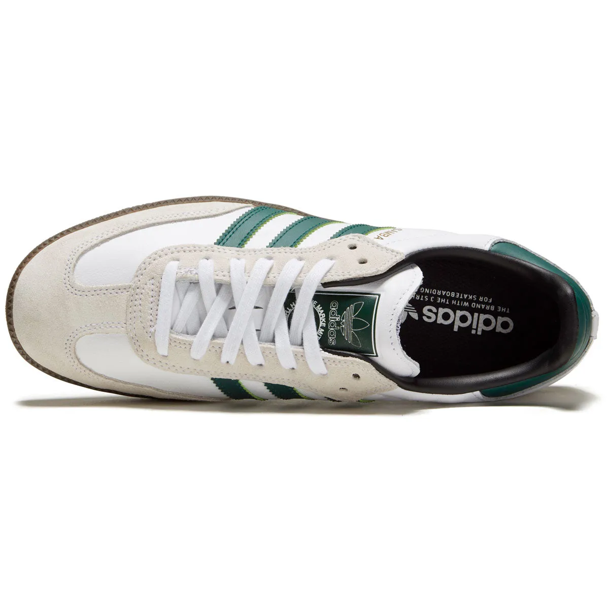 Adidas Samba Adv Shoes - White/Collegiate Green/White