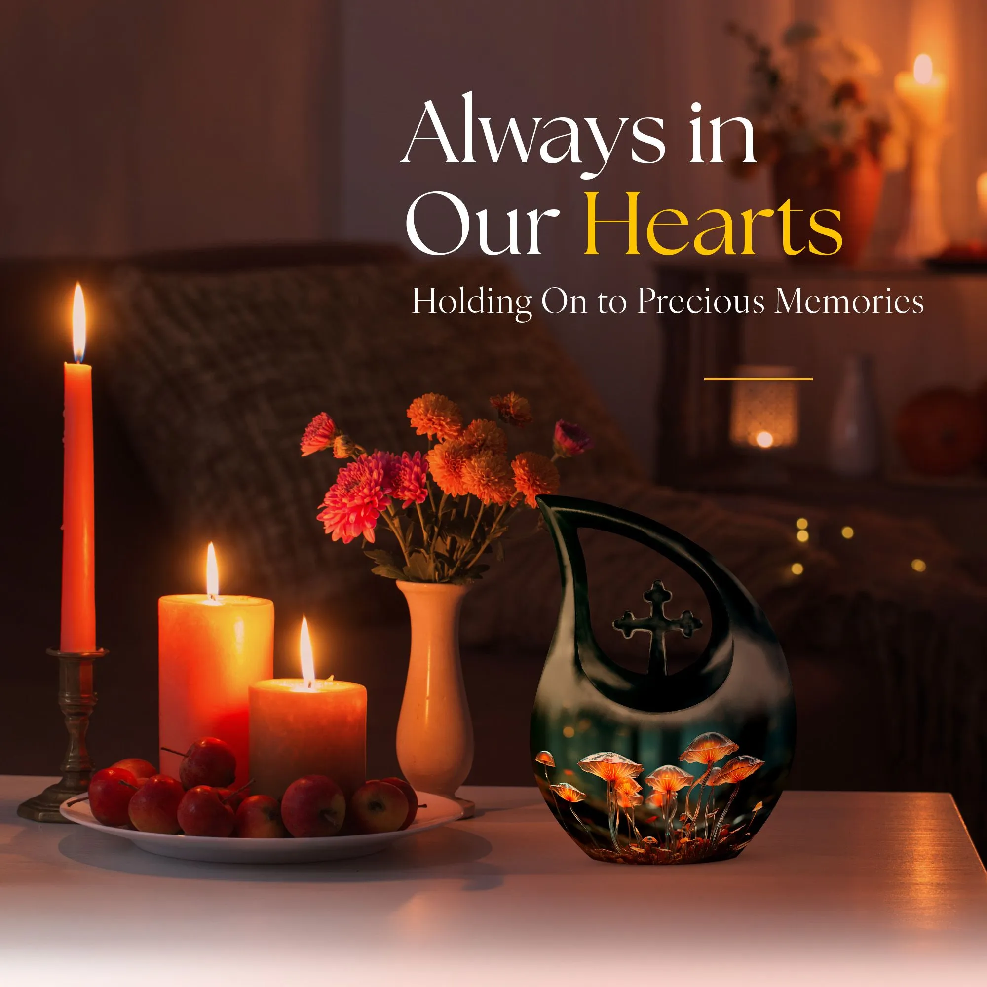 Affordable Lilly Flower Commemoration Vessel for Caring Memorials