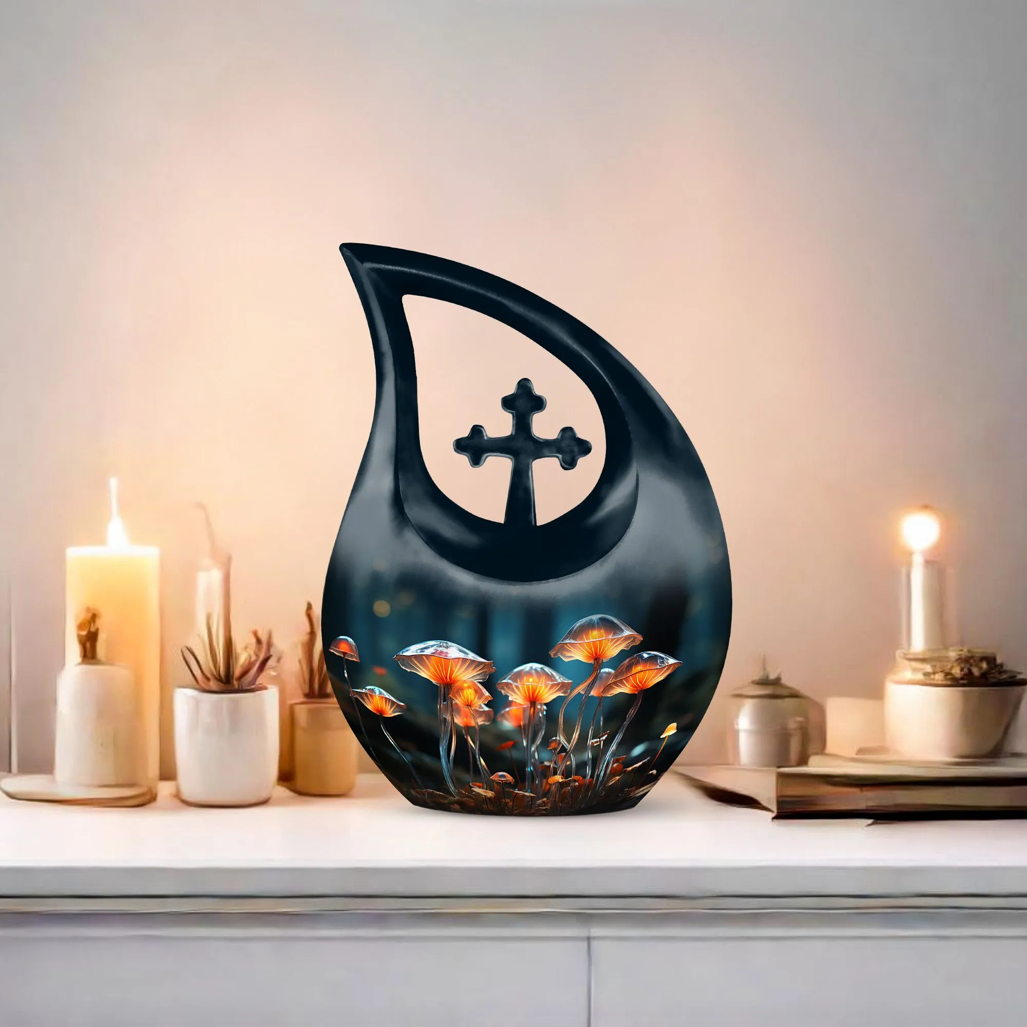 Affordable Lilly Flower Commemoration Vessel for Caring Memorials