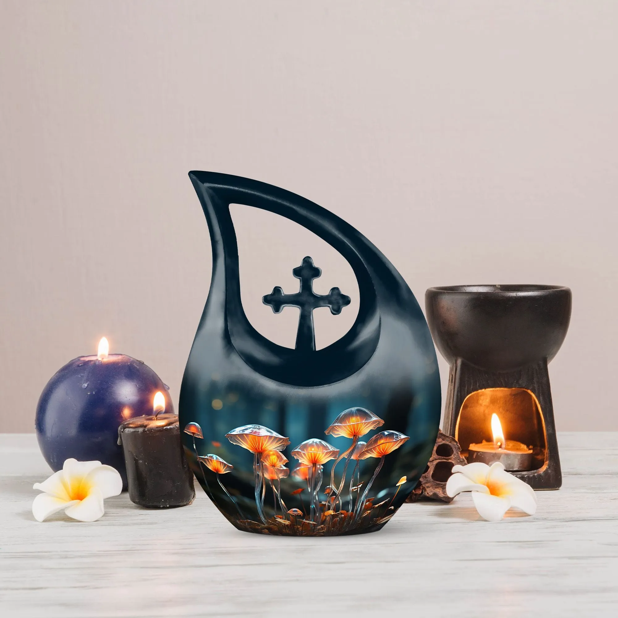 Affordable Lilly Flower Commemoration Vessel for Caring Memorials