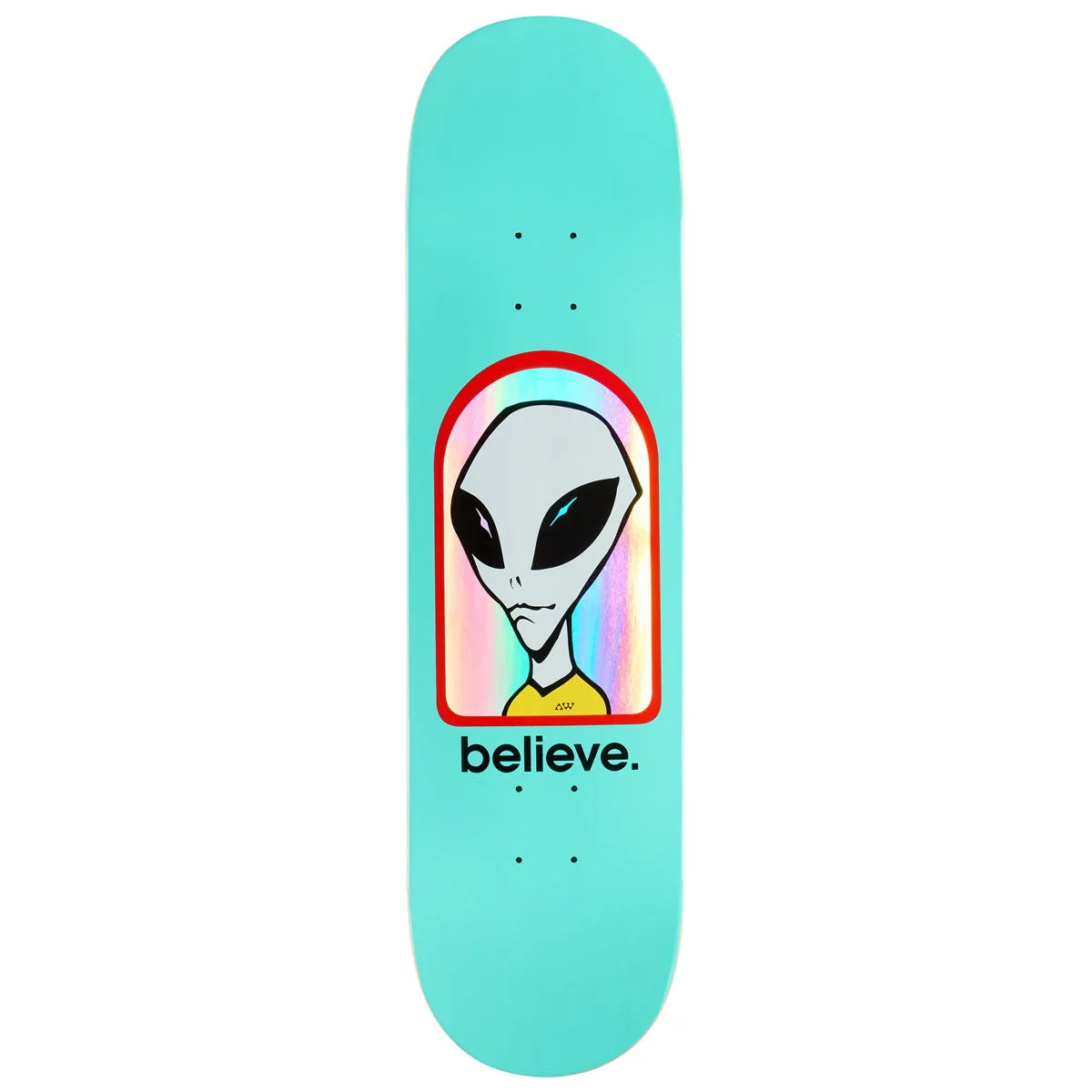 Alien Workshop Believe Hologram Skateboard Deck - Teal - 8.25"
