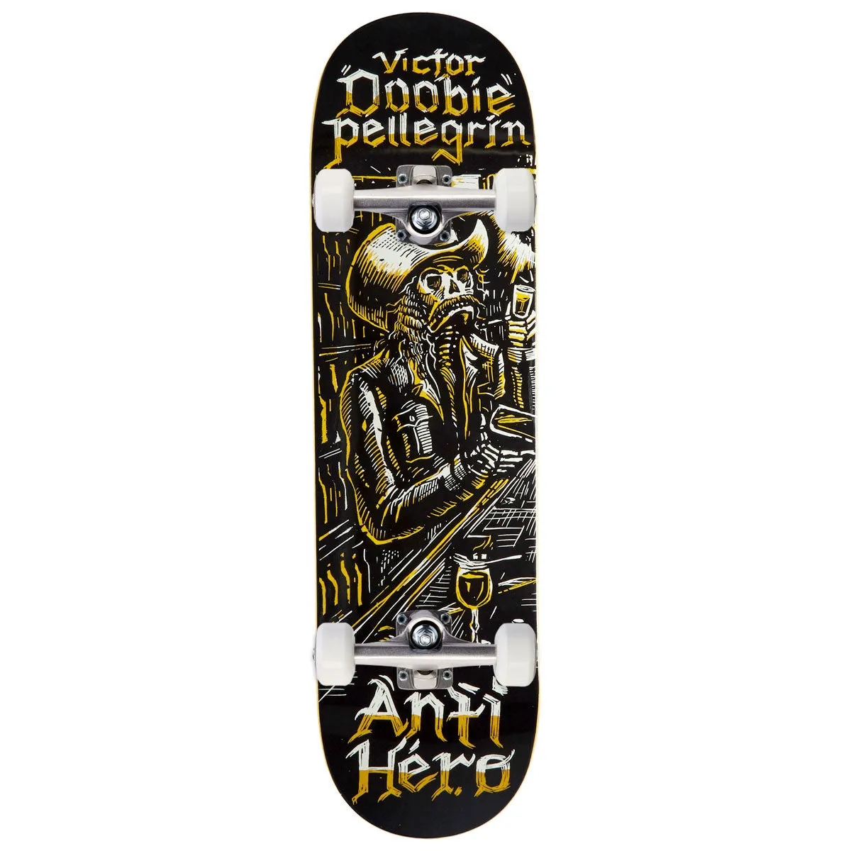 Anti-Hero Doobie Absentes Skateboard Complete - Black - 8.75"