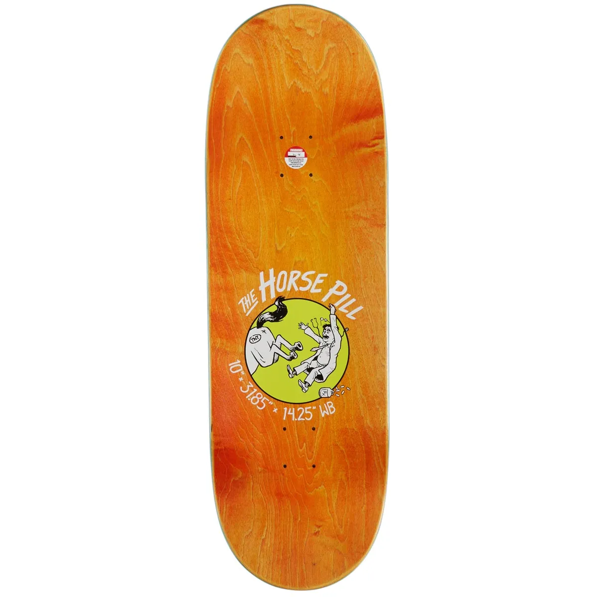 Anti-Hero Team Shaped Eagle Horse Pill Skateboard Complete - Yellow - 10.00"