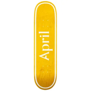 April OG Logo Skateboard Deck - Yellow - 8.00"