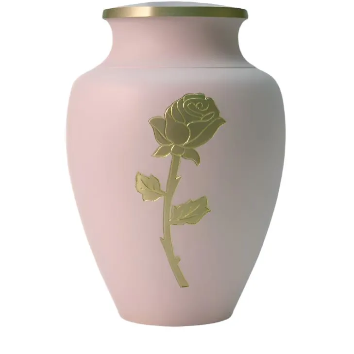 Aria Rose (Pink on Gold),  Cremation Urn | Quality Urns For Less