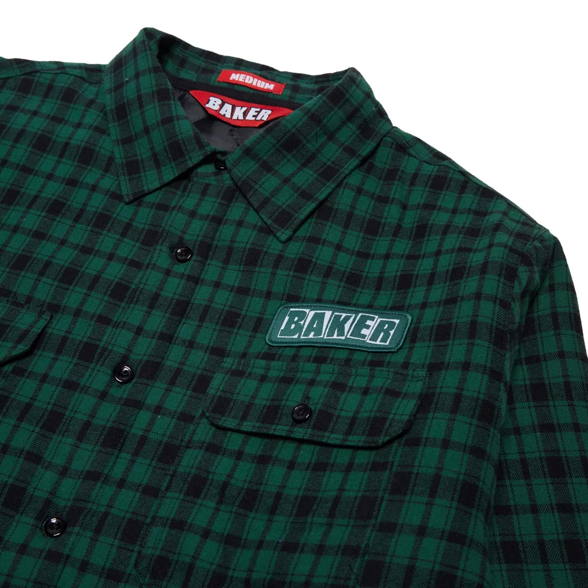 Baker Brand Logo Insulated Flannel Jacket - Green