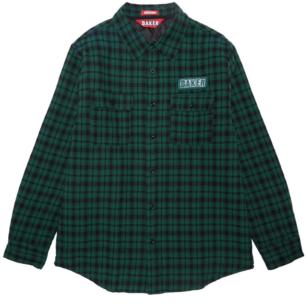 Baker Brand Logo Insulated Flannel Jacket - Green