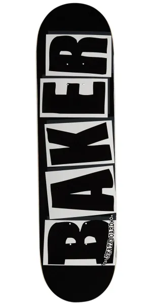 Baker Brand Logo Skateboard Deck - Black/White - 8.10"