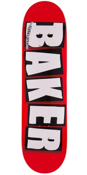 Baker Brand Logo Skateboard Deck - White - 8.25"