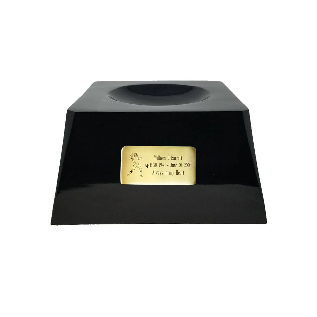 Baseball Cremation Urn with Optional Toronto Blue Jays Ball Decor and Custom Metal Plaque