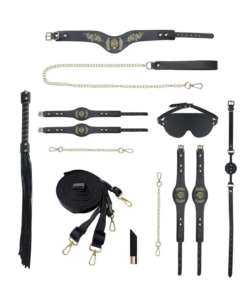 BDSM Set London Collection Bondage Kit w/Bag - Black
