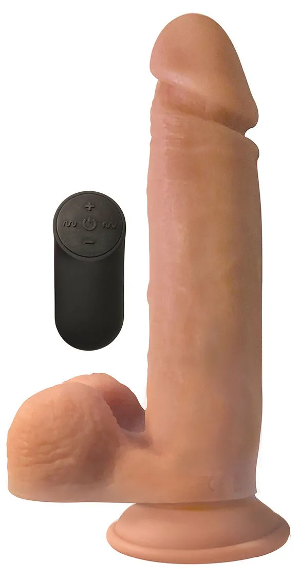 Big Shot 9 With Balls Vibrating Silicone Dildo