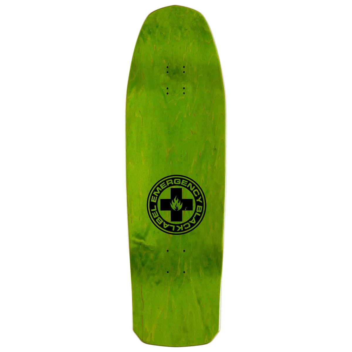 Black Label John Lucero Ripped Cross Shaped Skateboard Complete - Assorted Stains - 10.00"
