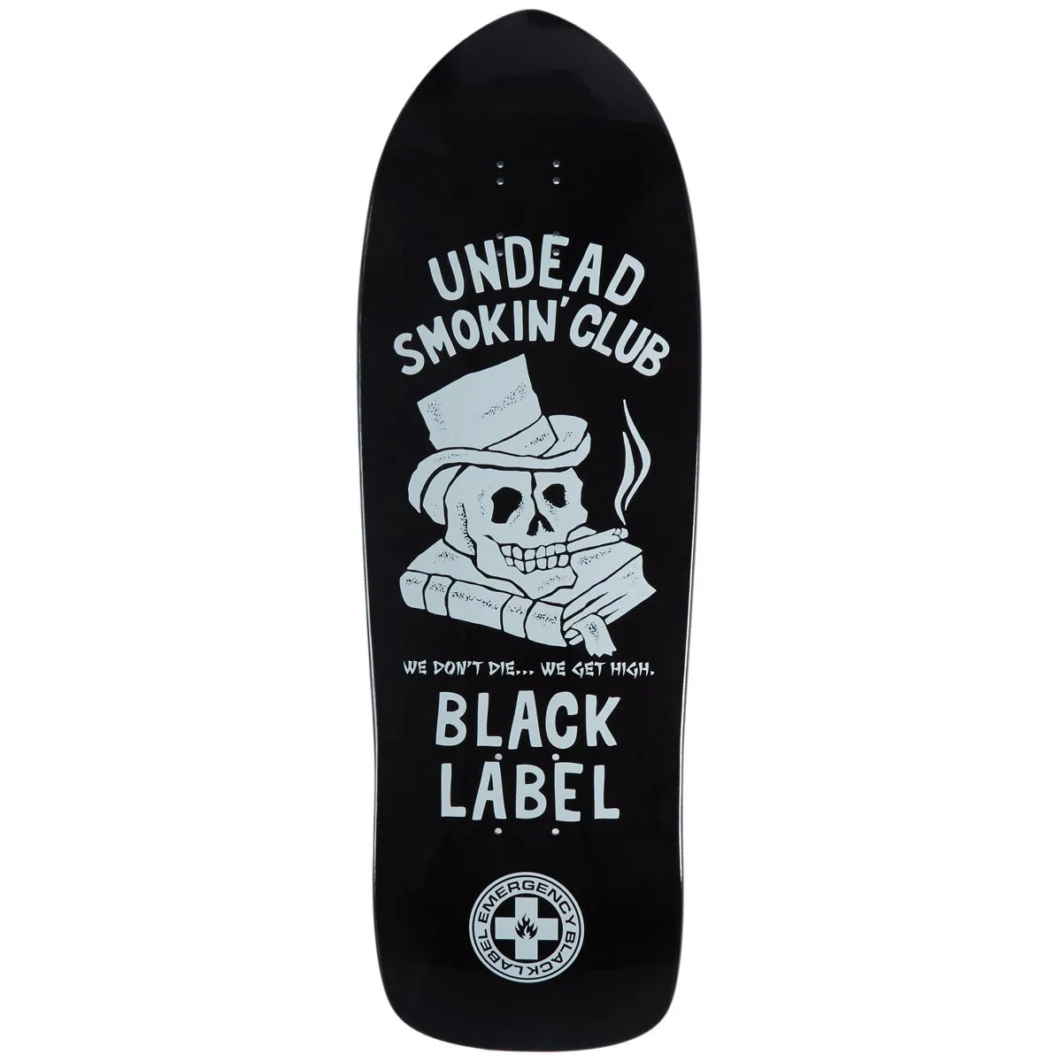 Black Label Undead Smoking Club Skateboard Deck - Black Dip - 10.25"