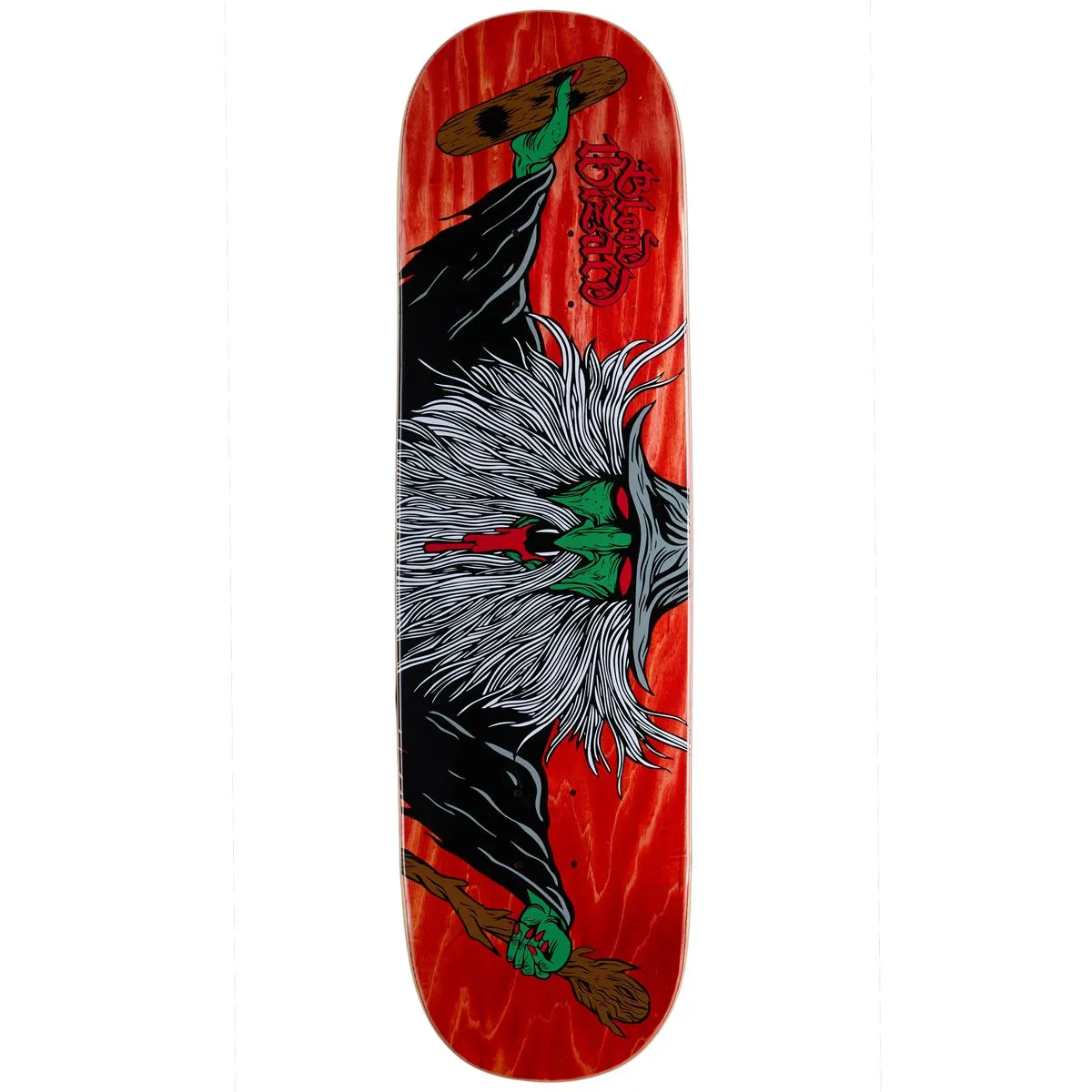 Blood Wizard Flying Wizard Blunt Skateboard Deck - Assorted Stains - 8.625"