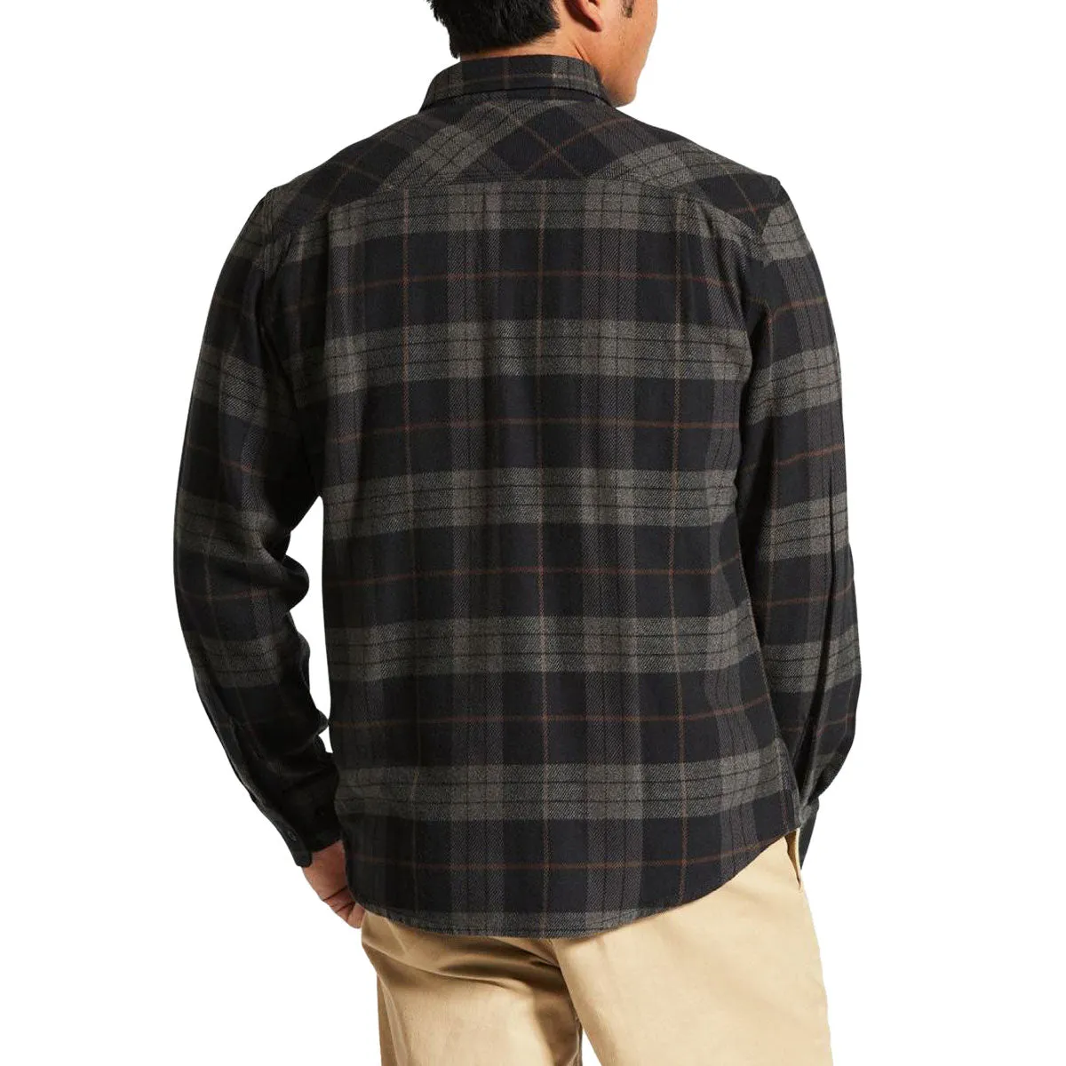 Brixton Bowery Flannel Long Sleeve Shirt - Black/Charcoal
