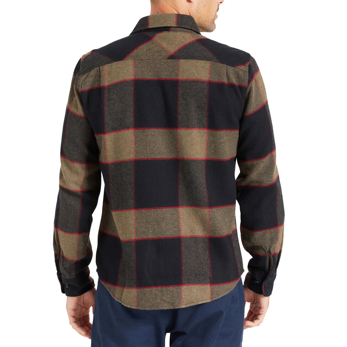 Brixton Bowery Flannel Long Sleeve Shirt - Heather Grey/Charcoal