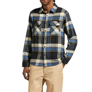 Brixton Bowery Flannel Long Sleeve Shirt - Joe Blue Plaid