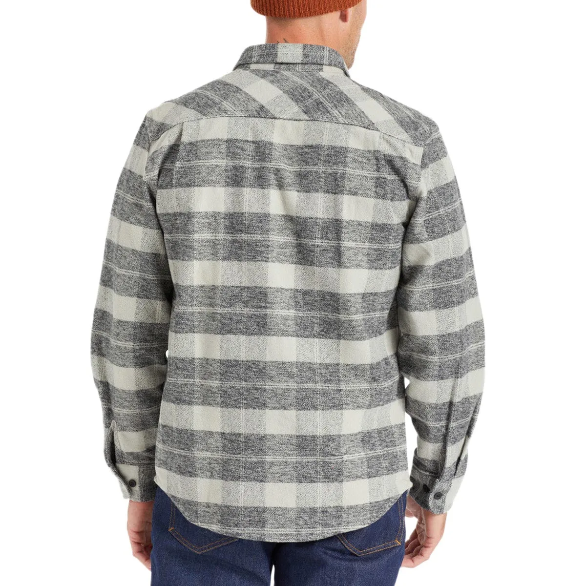 Brixton Bowery Heavyweight Long Sleeve Flannel Shirt - Black/Charcoal