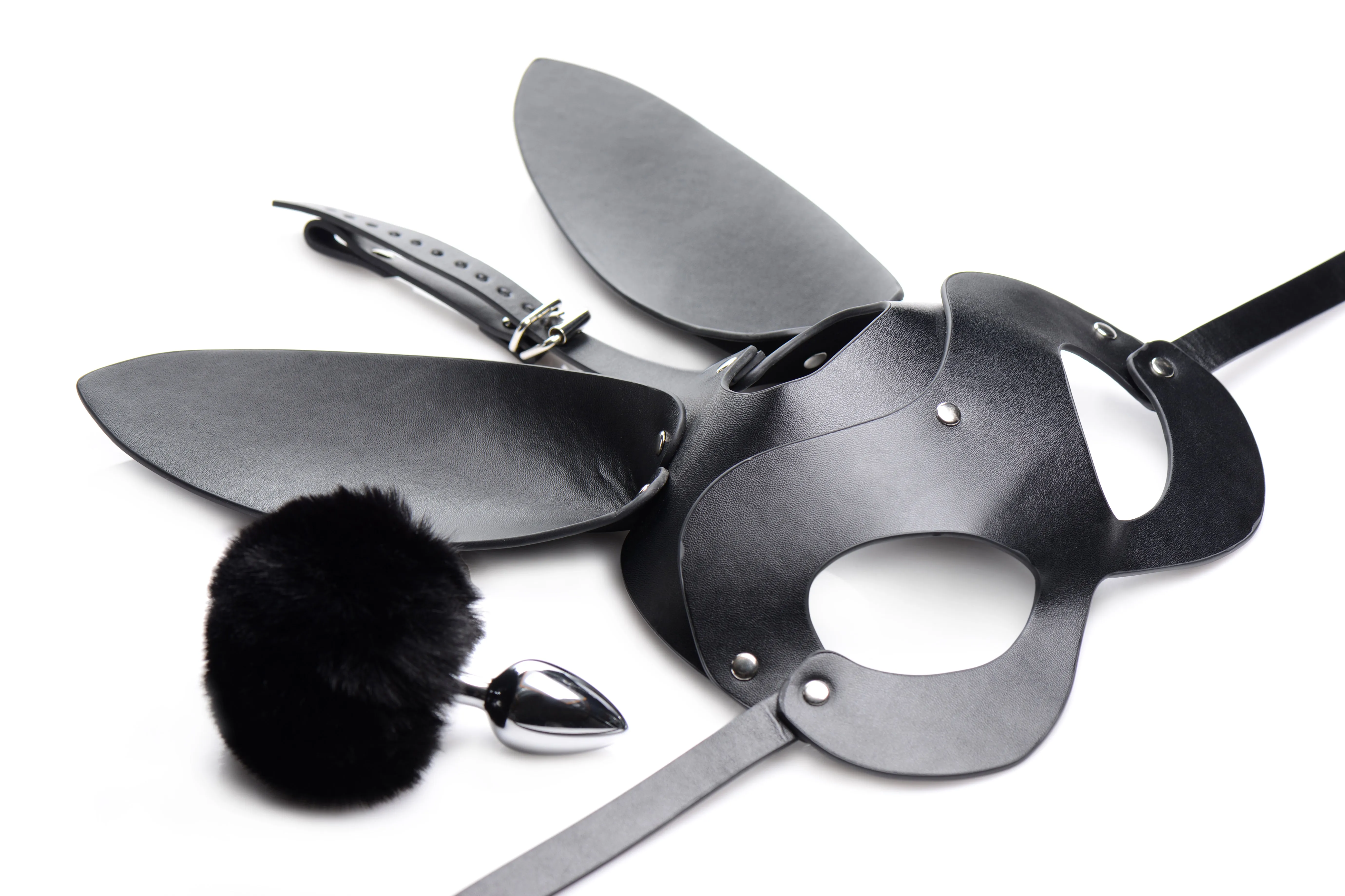 Bunny Tail Anal Plug and Mask Set
