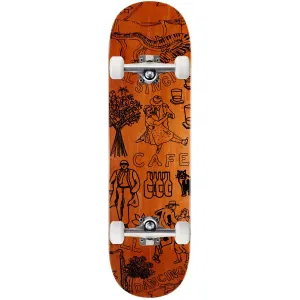 Cafe Gaurab Sketches C2 Shape Skateboard Complete - Orange - 8.50"