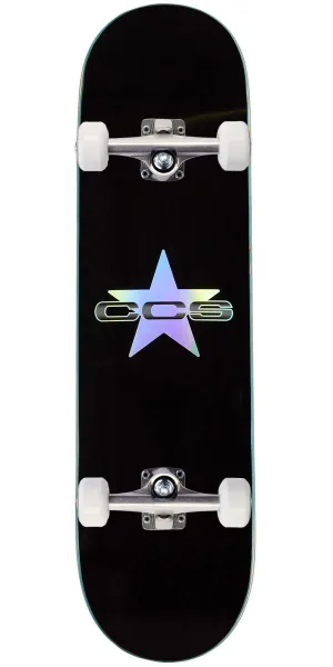 CCS 97 Star Skateboard Complete - Holographic/Black - 8.125"