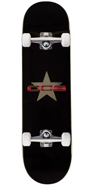 CCS 97 Star Skateboard Complete - Silver/Red - 7.75"