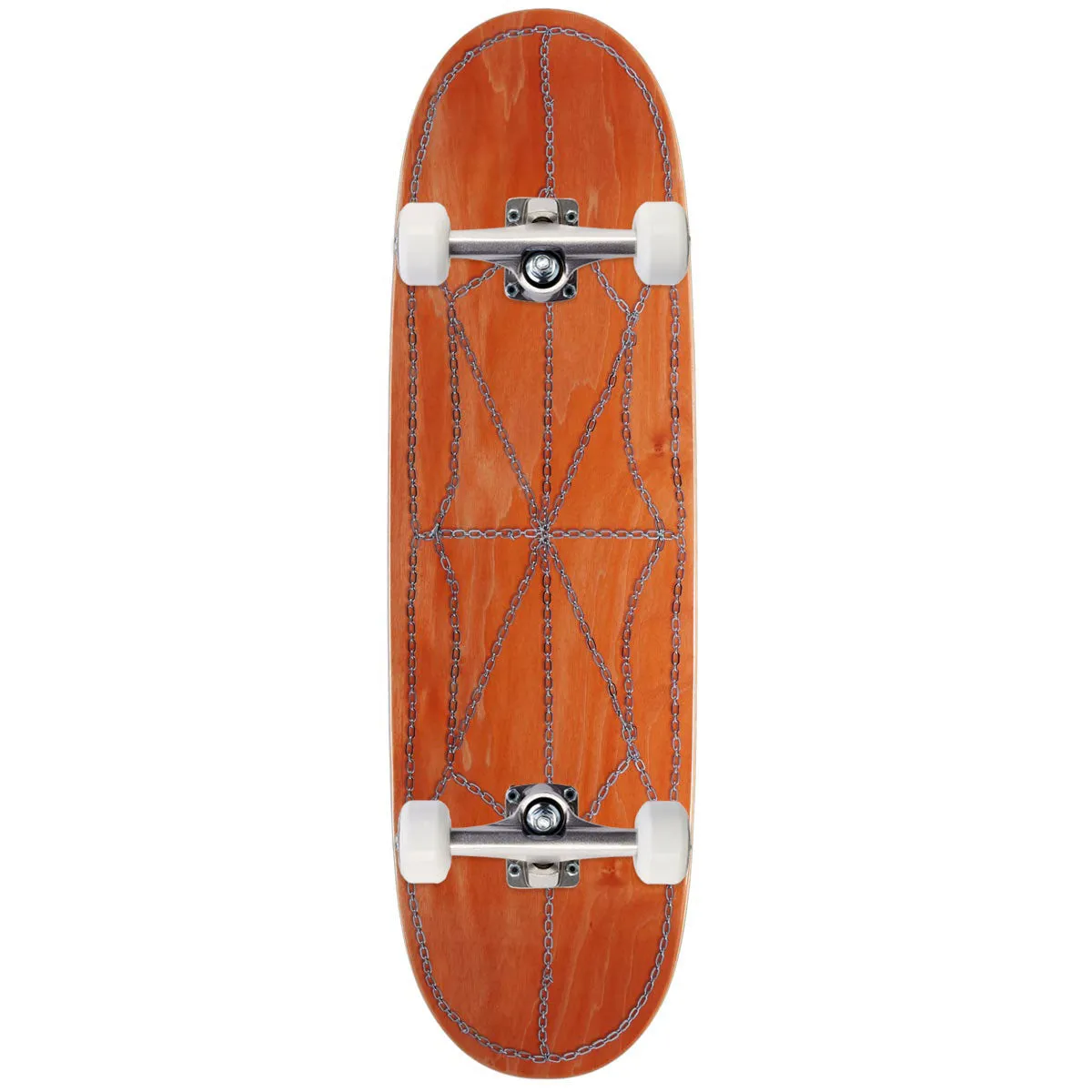 CCS Chain Web Egg1 Shaped Skateboard Complete - Orange - 9.00"