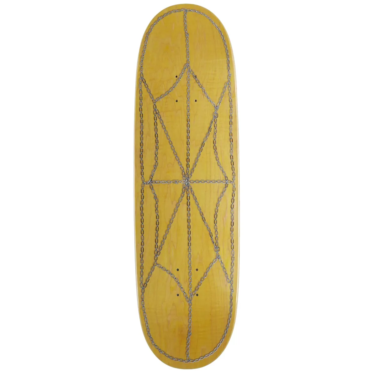 CCS Chain Web Egg1 Shaped Skateboard Deck - Yellow - 9.00"