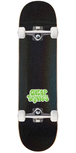 CCS Cheap Skates Tag Glitter Skateboard Complete - Black - 7.25"