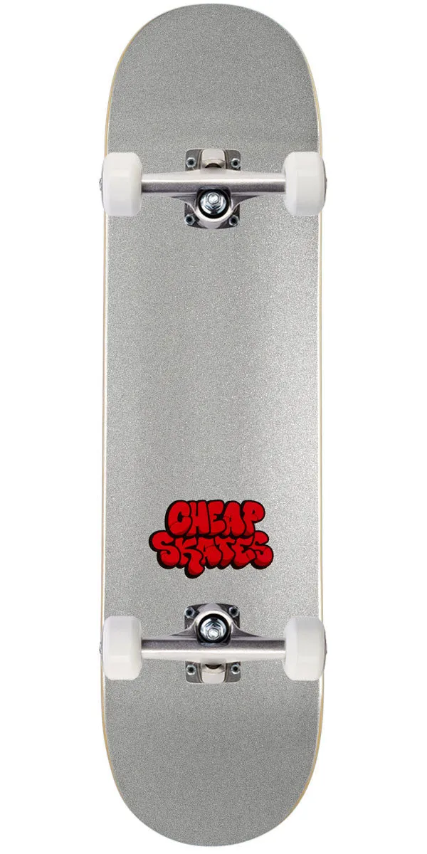 CCS Cheap Skates Tag Glitter Skateboard Complete - White - 7.25"
