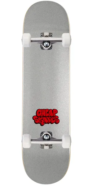 CCS Cheap Skates Tag Glitter Skateboard Complete - White - 8.375"