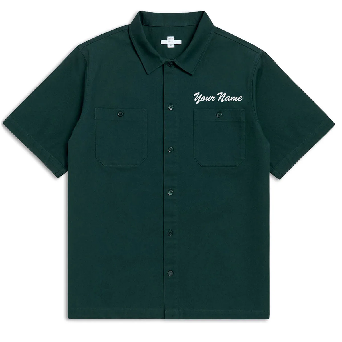 CCS Custom Embroidered Work Shirt - Hunter Green