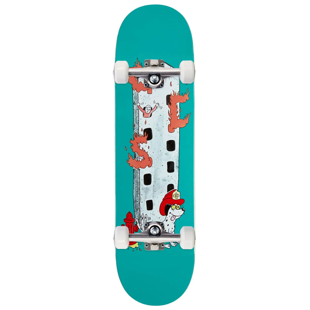 CCS Fireman Skateboard Complete - Teal - 7.50"