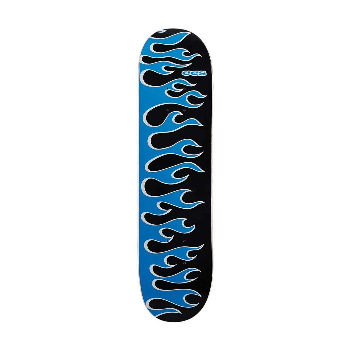 CCS Flames Mini Skateboard Deck - Black/Blue